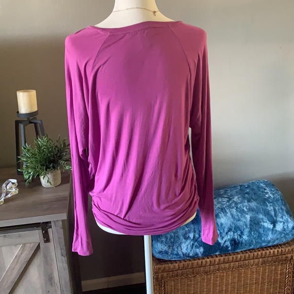 Fuschia Pleated Dolman Top - Picture 5 of 7